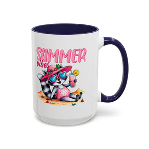 Summer Vibes Accent Coffee Mug - Fun & Colorful Design for Relaxing Moments