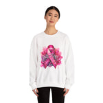 Breast Cancer Awareness Sweatshirt, Faith Hope Love Crewneck, Comfort Fashion, Supportive Gift for Her, Pink Ribbon Apparel
