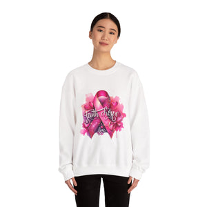 Breast Cancer Awareness Sweatshirt, Faith Hope Love Crewneck, Comfort Fashion, Supportive Gift for Her, Pink Ribbon Apparel