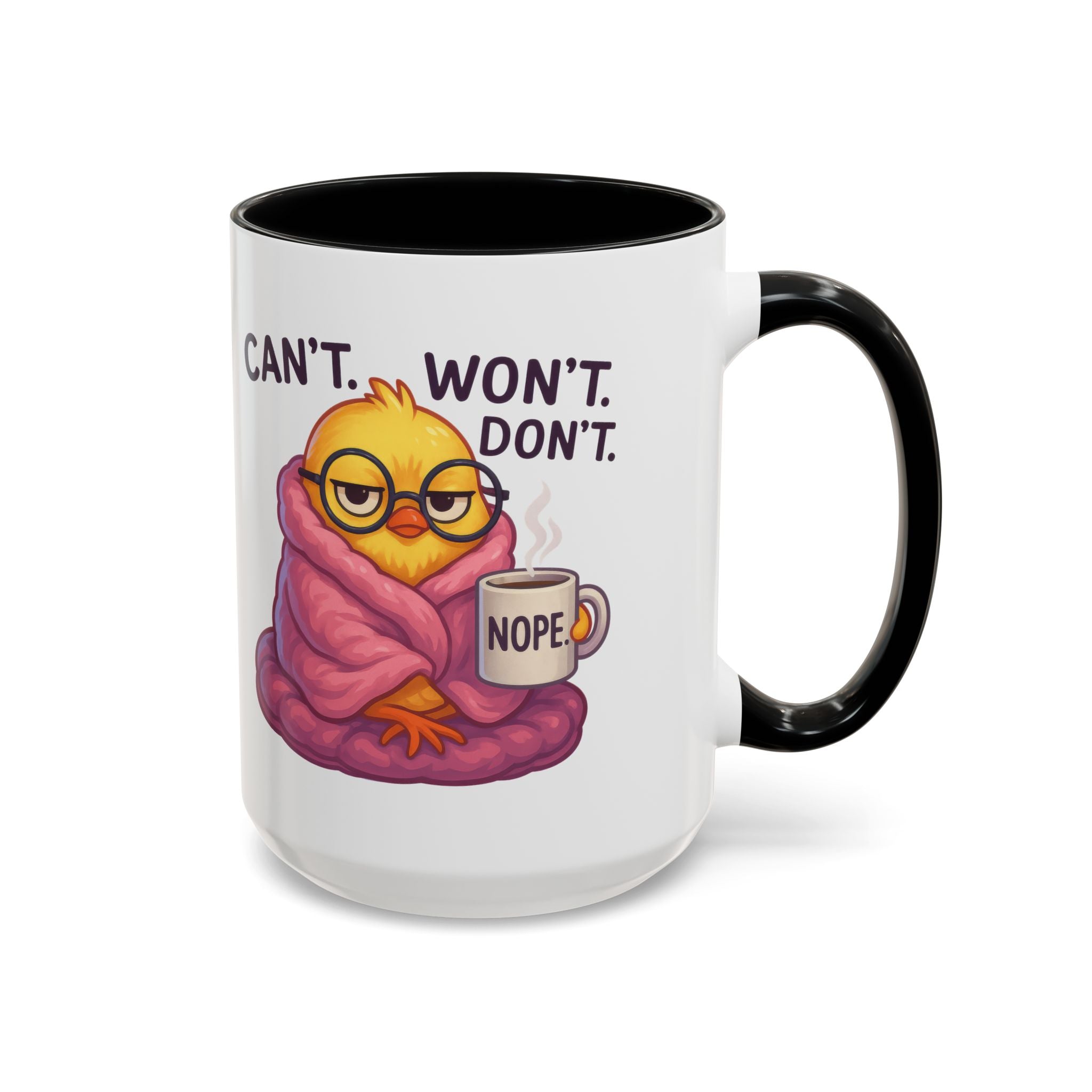 Cozy Cartoon Coffee Mug - Perfect for Lazy Days, Gifts for Friends, Cute Coffee Cups, Inspirational Morning Mug, Funny Beverage Container