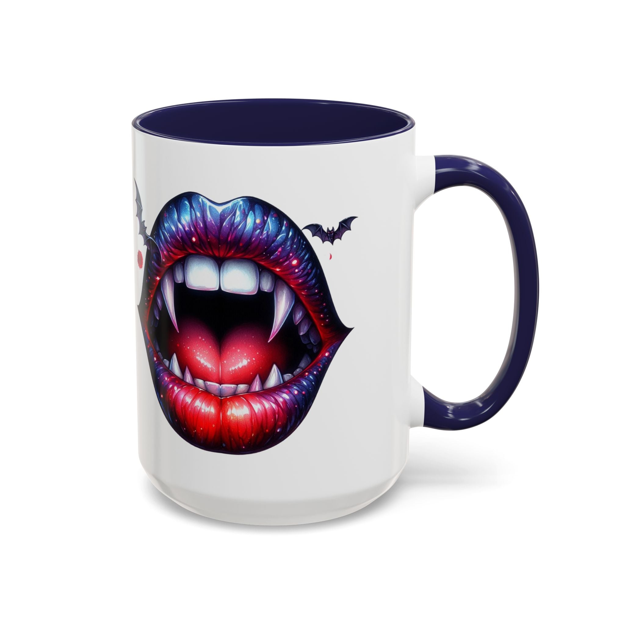 Vampire Lips Coffee Mug, Gothic Drinkware, Halloween Gift, Spooky Kitchen Decor, Vampires, Halloween Party Accessories