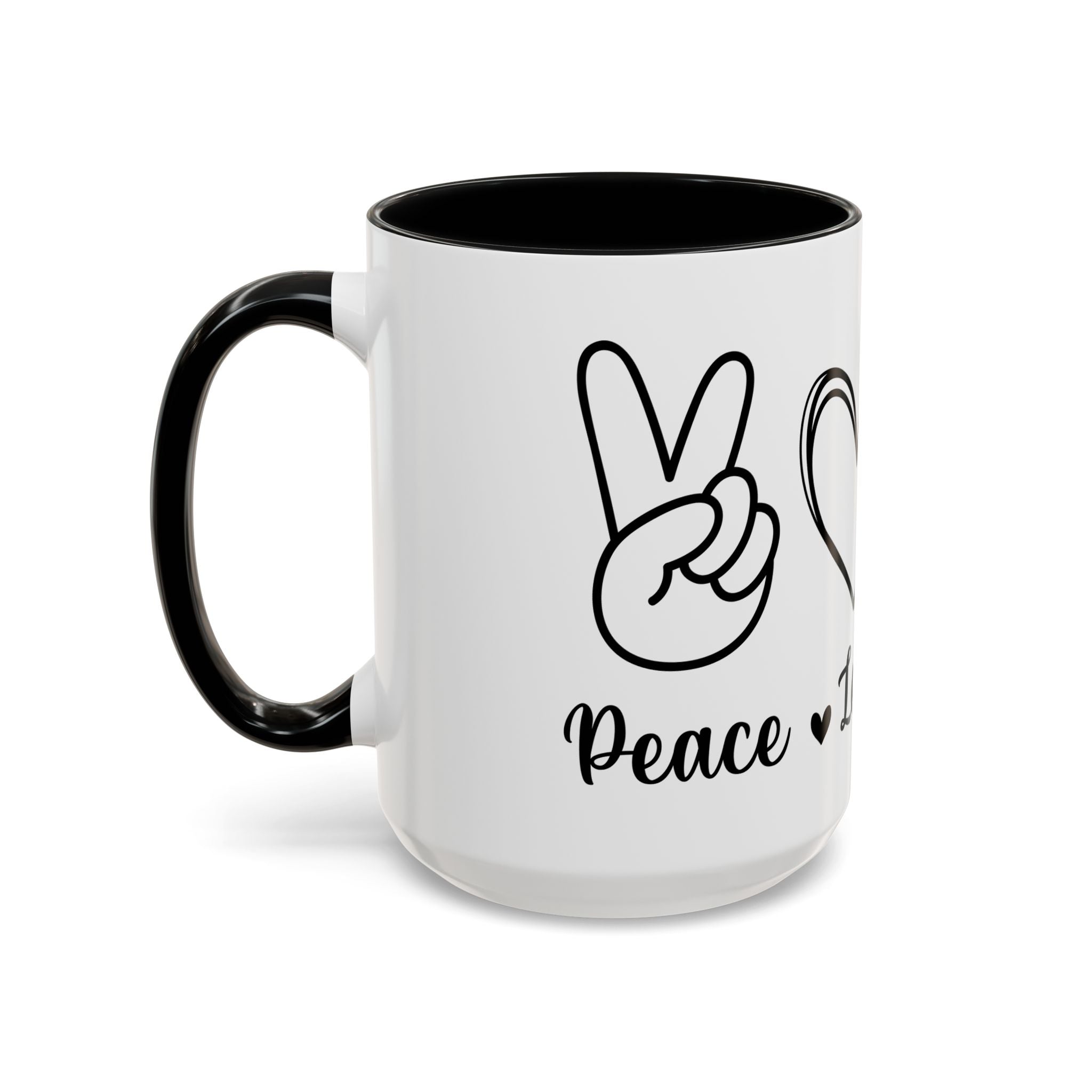 peace love coffee Accent Coffee Mug (11, 15oz)