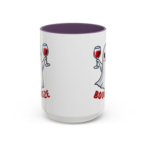Boozy Ghost Accent Coffee Mug | Funny Halloween Tea Cup, Spooky Gift, Halloween Decor, Ghost Mug for Parties, Unique Drinkware