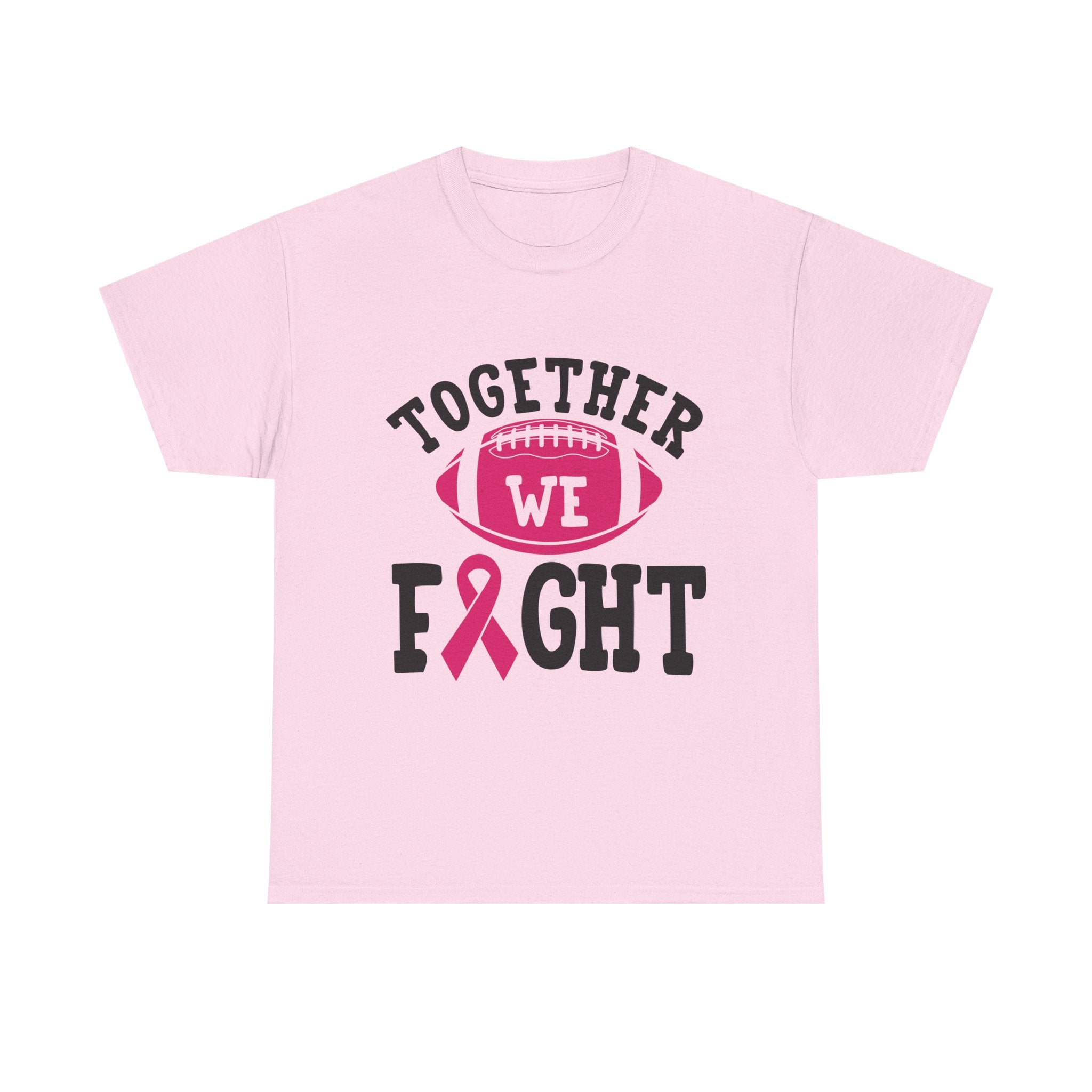 Together We Fight Football Tee, Awareness T-Shirt, Breast Cancer Support Shirt, Unisex Cotton Tee, Game Day Apparel, Gift for Him/Her