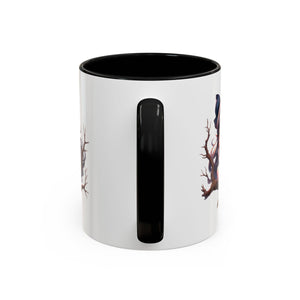 gothic vampire girl in tree horror art Accent Coffee Mug (11, 15oz) png16