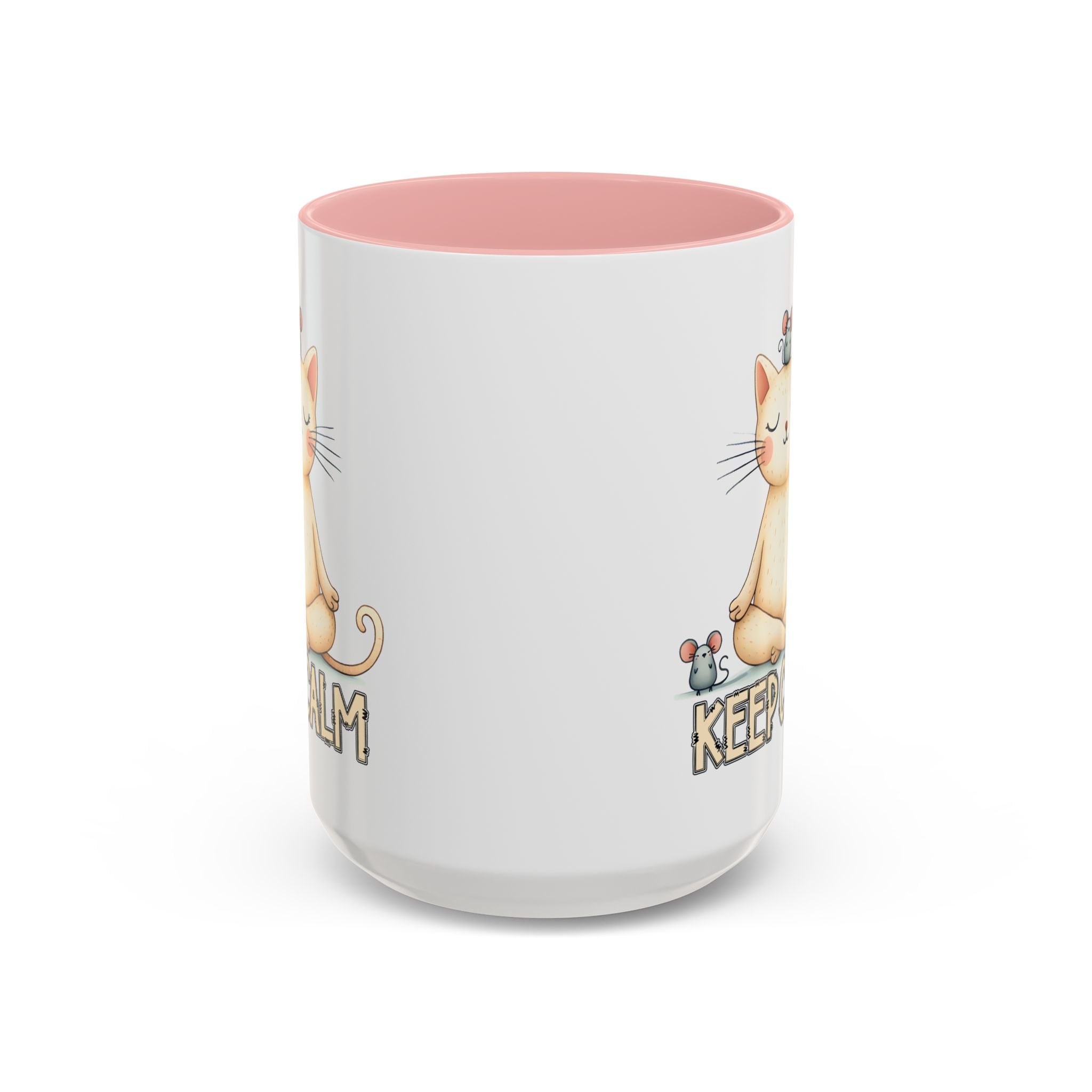 Serene Cat Coffee Mug, Funny Pet Lover's Gift, Cute Keepsake for Relaxation, Relaxing Drinkware, Quirky Home Decor