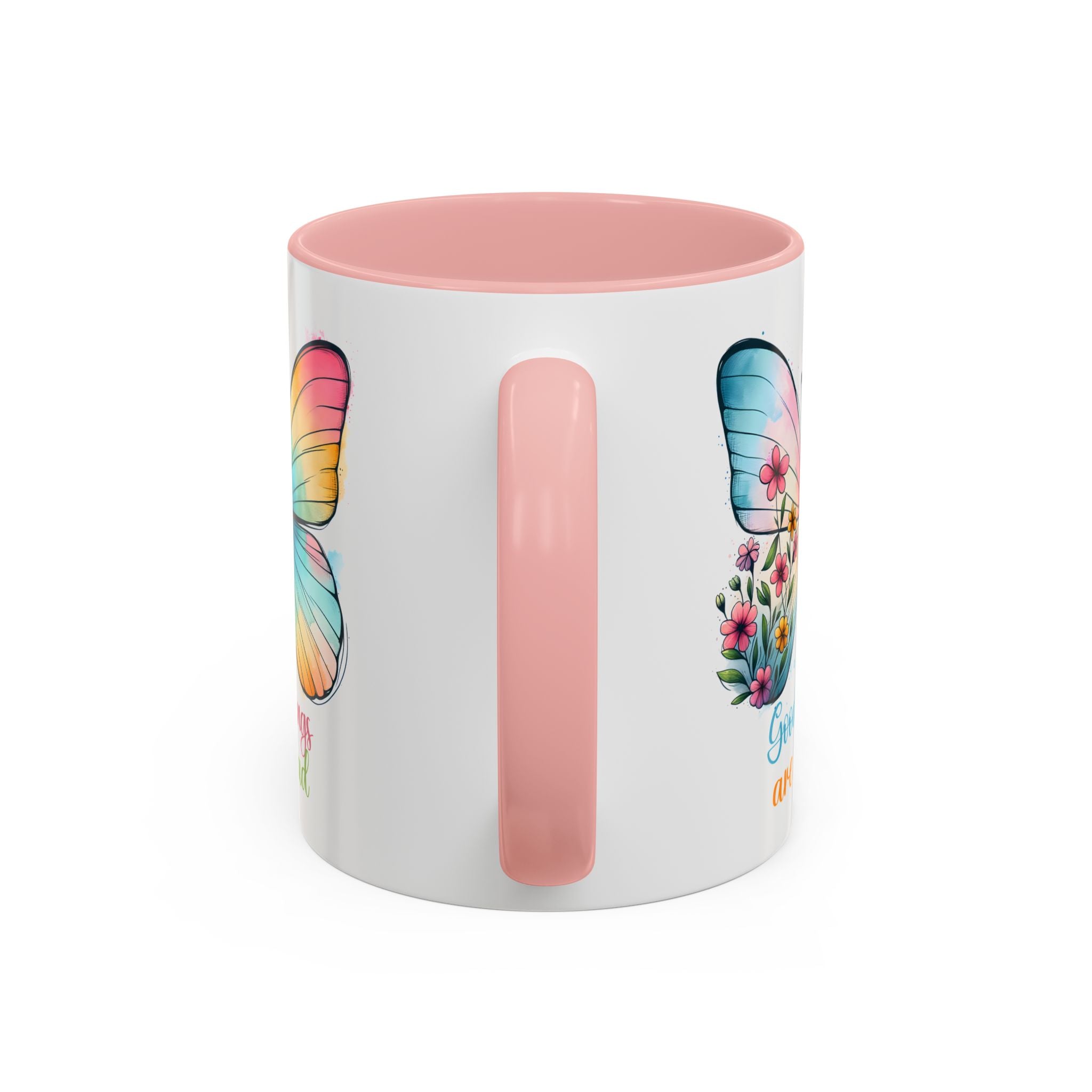 Inspirational Butterfly Coffee Mug positive vibe mental health