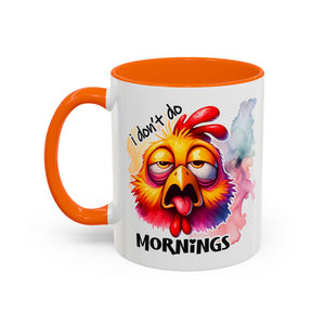 Funny Morning Coffee Mug, Humor Mug, Gift for Coffee Lovers, Sleepy Chicken Mug, Cute Drinkware, Holiday Present