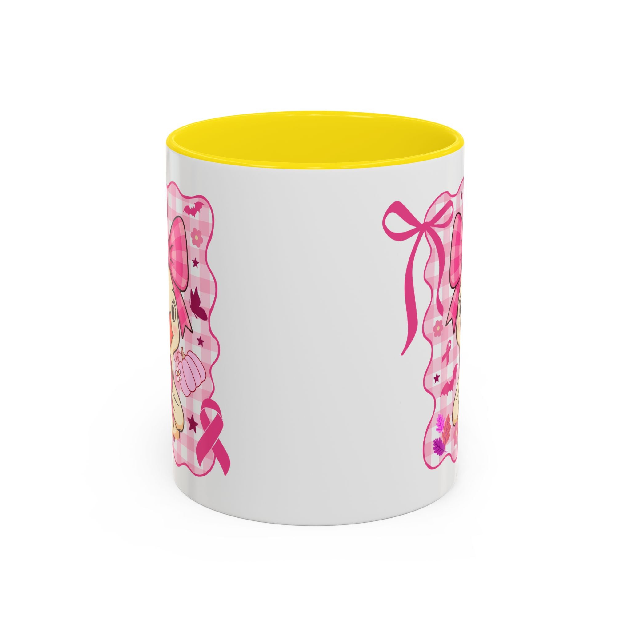Pink Ribbon Duck Coffee Mug for Breast Cancer Awareness, Cute Gift for Her, Supportive Breast Cancer Mug, Unique Coffee Cup, Holiday Present