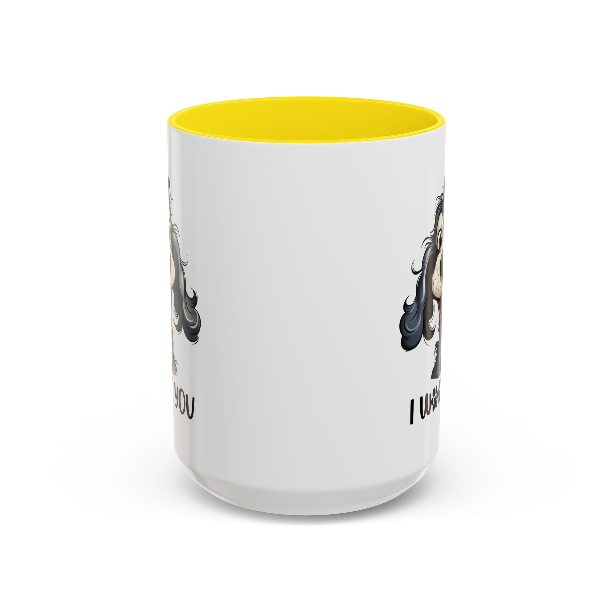 Dog Lover's Accent Coffee Mug - I Woof You, Pet Gift, Animal Lover Cup, Dog Mom Mug, Cute Dog Design, Fun Coffee Cup