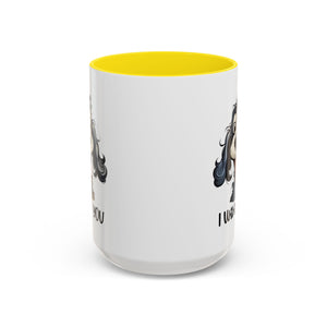 Dog Lover's Accent Coffee Mug - I Woof You, Pet Gift, Animal Lover Cup, Dog Mom Mug, Cute Dog Design, Fun Coffee Cup
