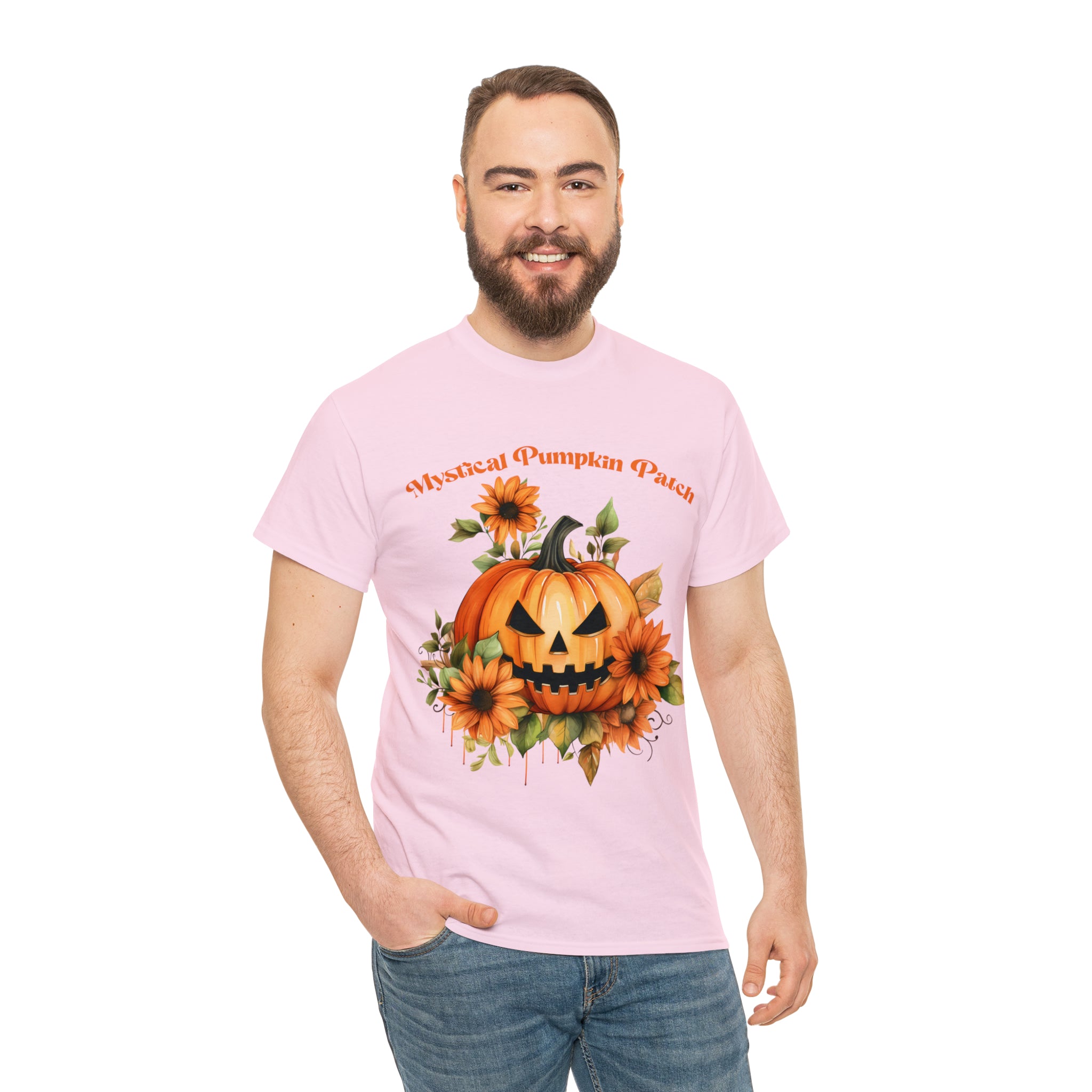 Halloween unisex t shirt mystical pumkin patch fall fun stocking stuffer Unisex Heavy Cotton Tee