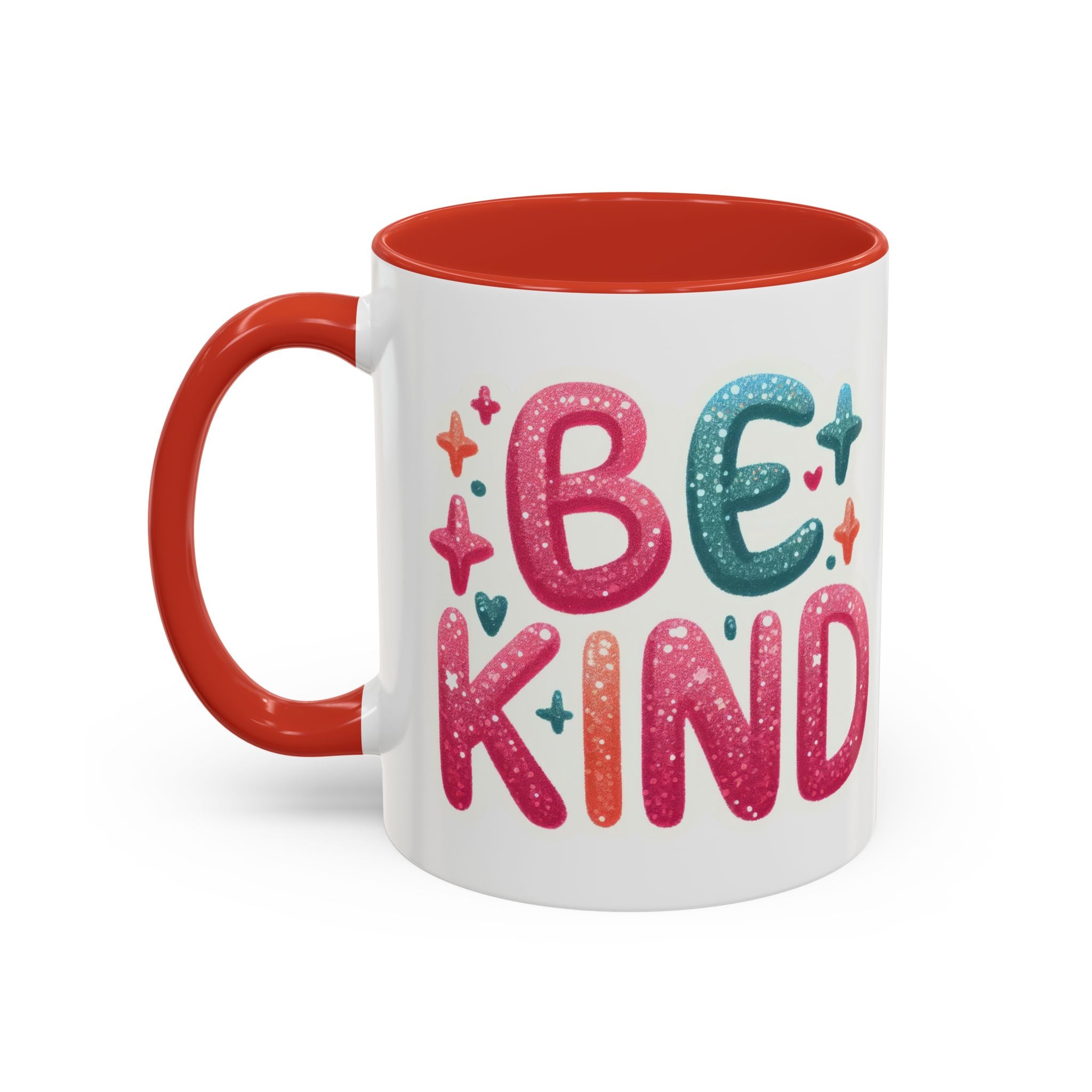 Be Kind Accent Coffee Mug – Colorful Positive Message 11/15oz