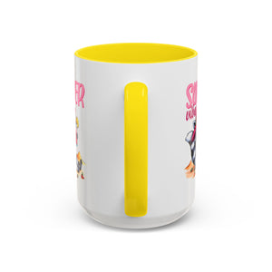 Summer Vibes Accent Coffee Mug - Fun & Colorful Design for Relaxing Moments