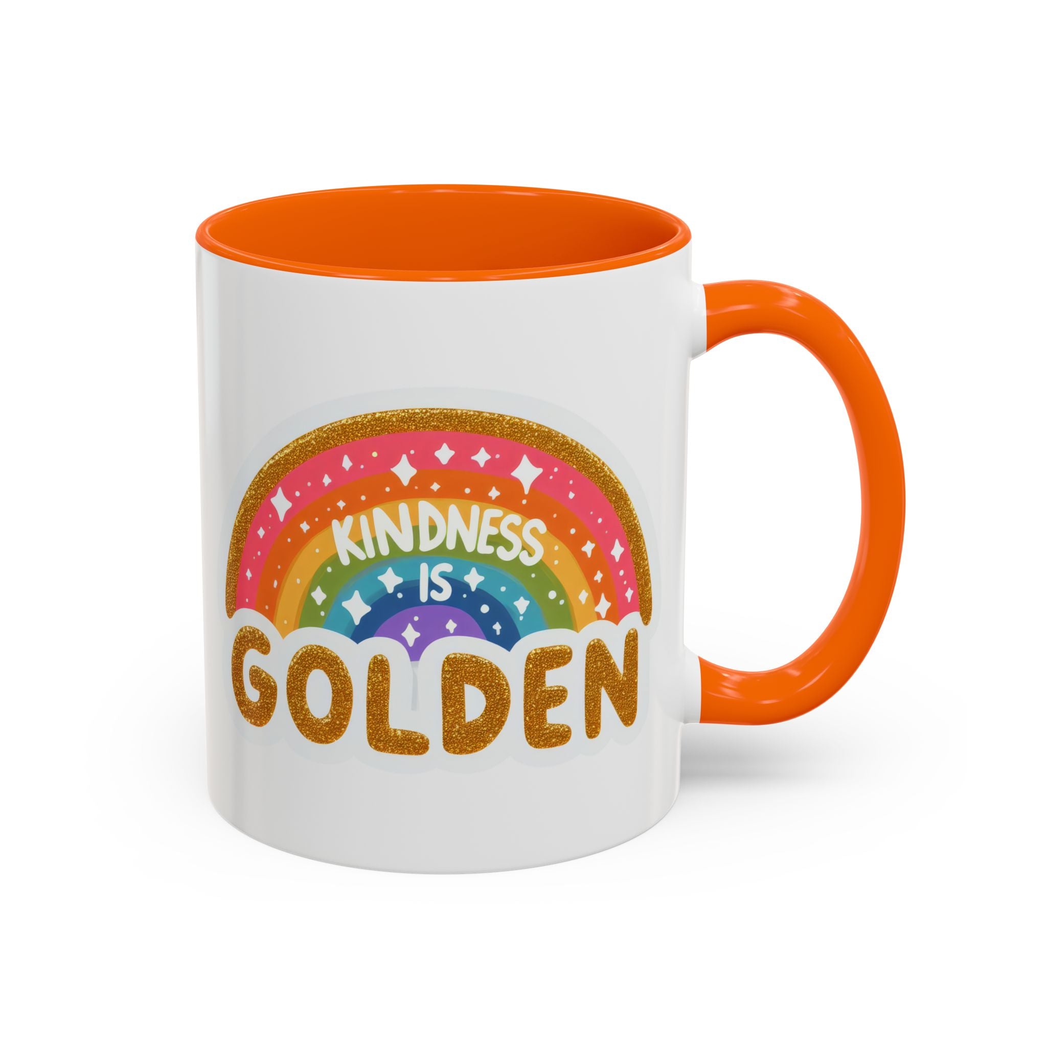 Kindness Is Golden Rainbow Accent Coffee Mug (11/15oz)