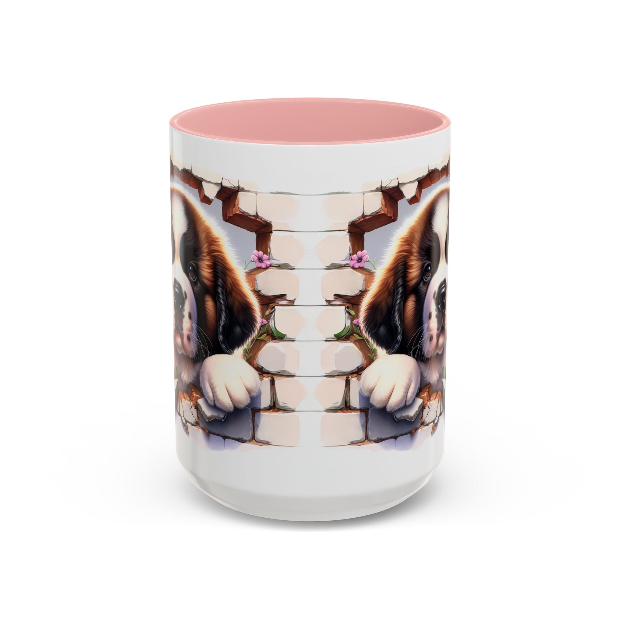 Cute Dog Breakthrough Accent Coffee Mug - Gift for Dog Lovers, Home Decor, Personalized Pet Mug, Puppy Lover's Kitchenware