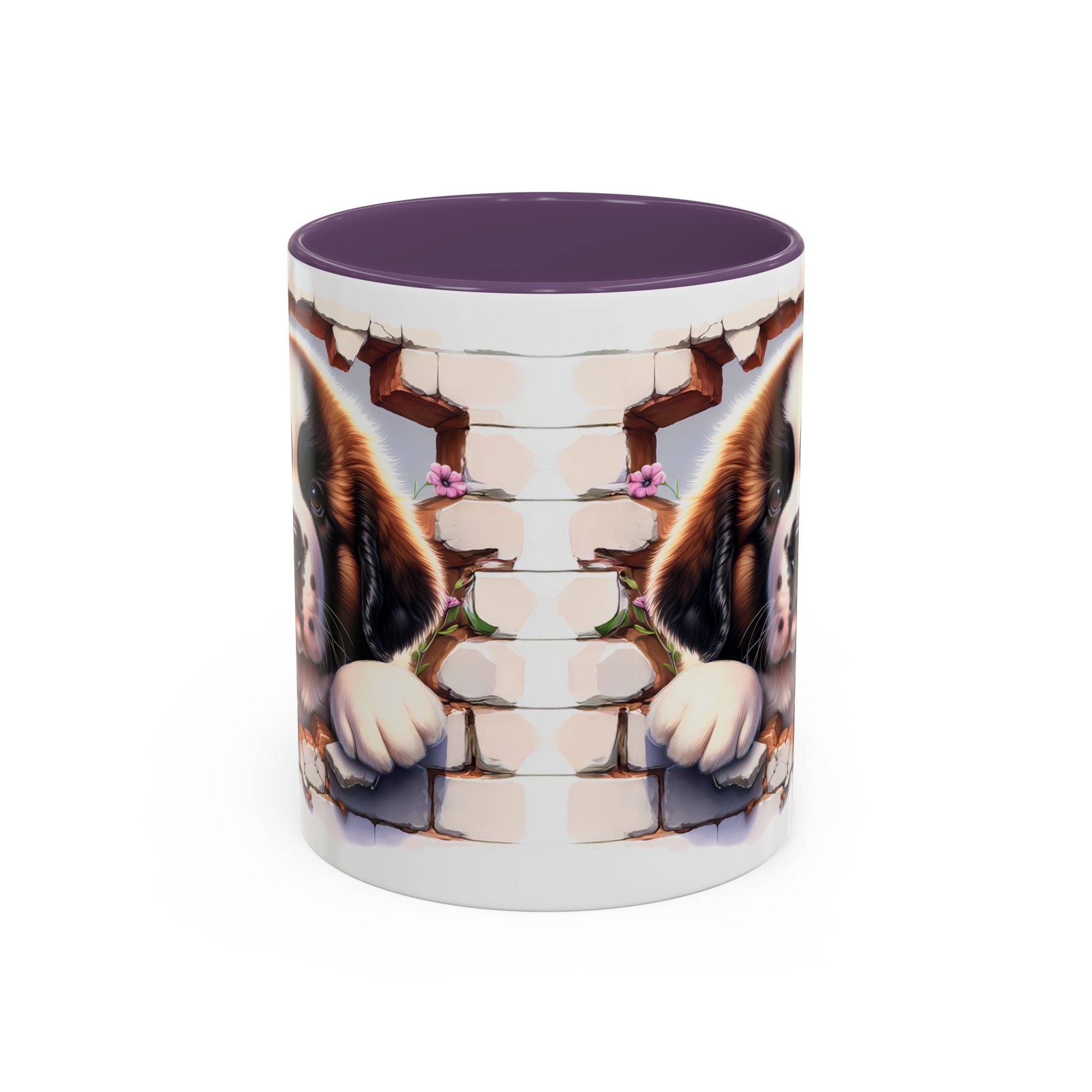 Cute Dog Breakthrough Accent Coffee Mug - Gift for Dog Lovers, Home Decor, Personalized Pet Mug, Puppy Lover's Kitchenware