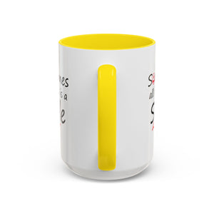Inspirational Coffee Mug - "Sometimes All It Takes is a Smile" - Perfect Gift for Friends and Family