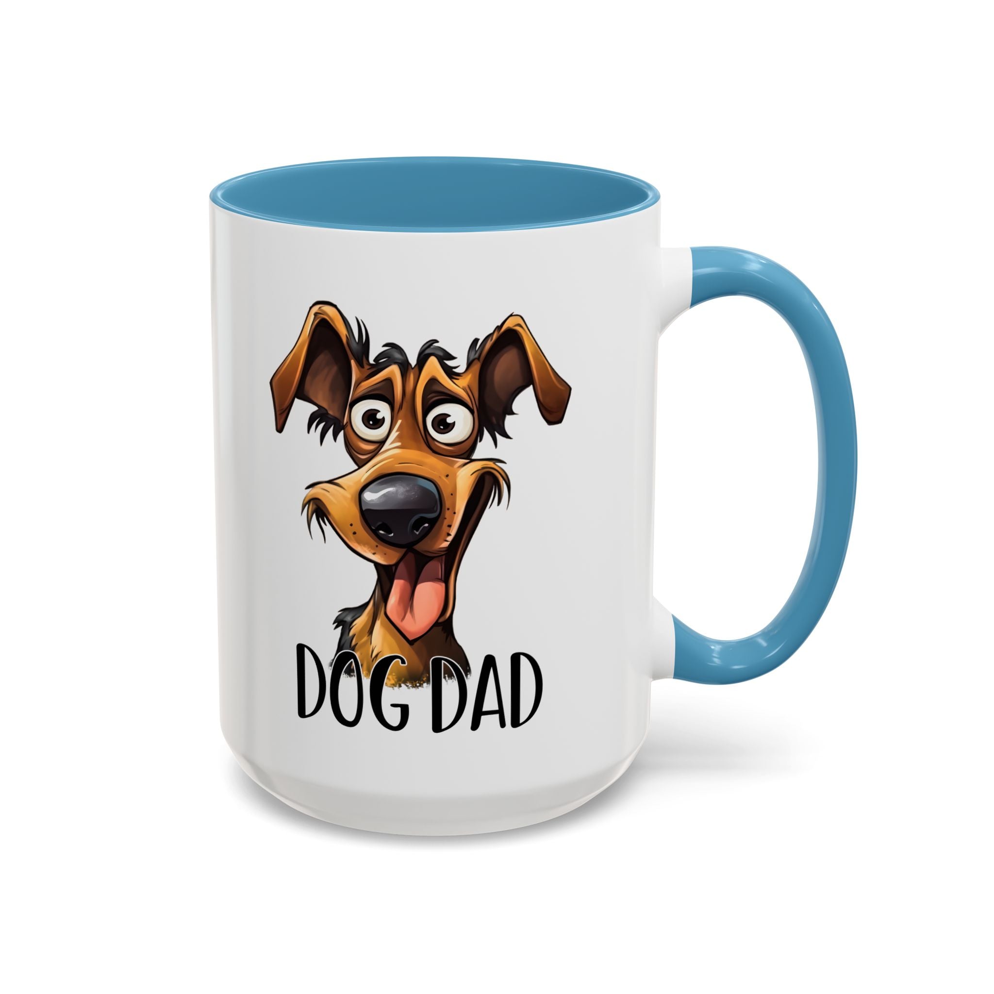 Dog Dad Accent Coffee Mug - Fun Gift for Dog Lovers, Pet Fathers, Father's Day, Birthday, Coffee Lovers