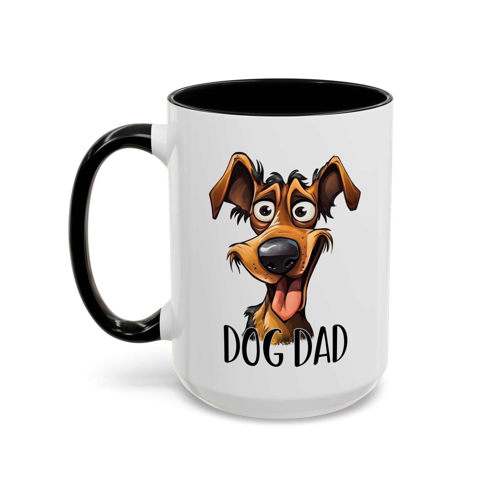 Dog Dad Accent Coffee Mug - Fun Gift for Dog Lovers, Pet Fathers, Father's Day, Birthday, Coffee Lovers