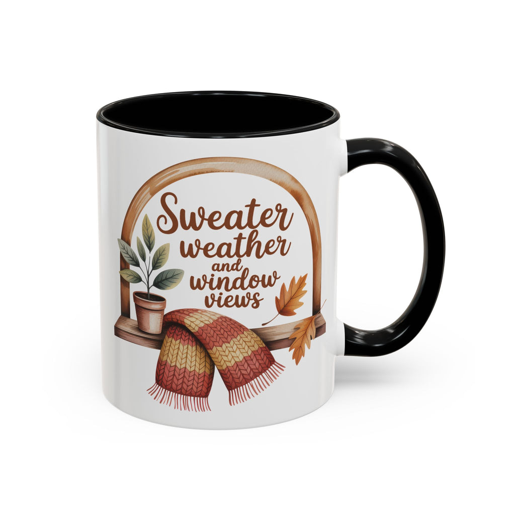 Sweater Weather Coffee Mug - Cozy Autumn Vibes fall season vibe winter gateway