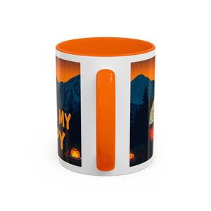 Camping Therapy Mug - Adventure Lover's Coffee Cup, Gift for Campers, Hiking Drinkware, Outdoorsy Coffee Mug, Nature Lover's Cup