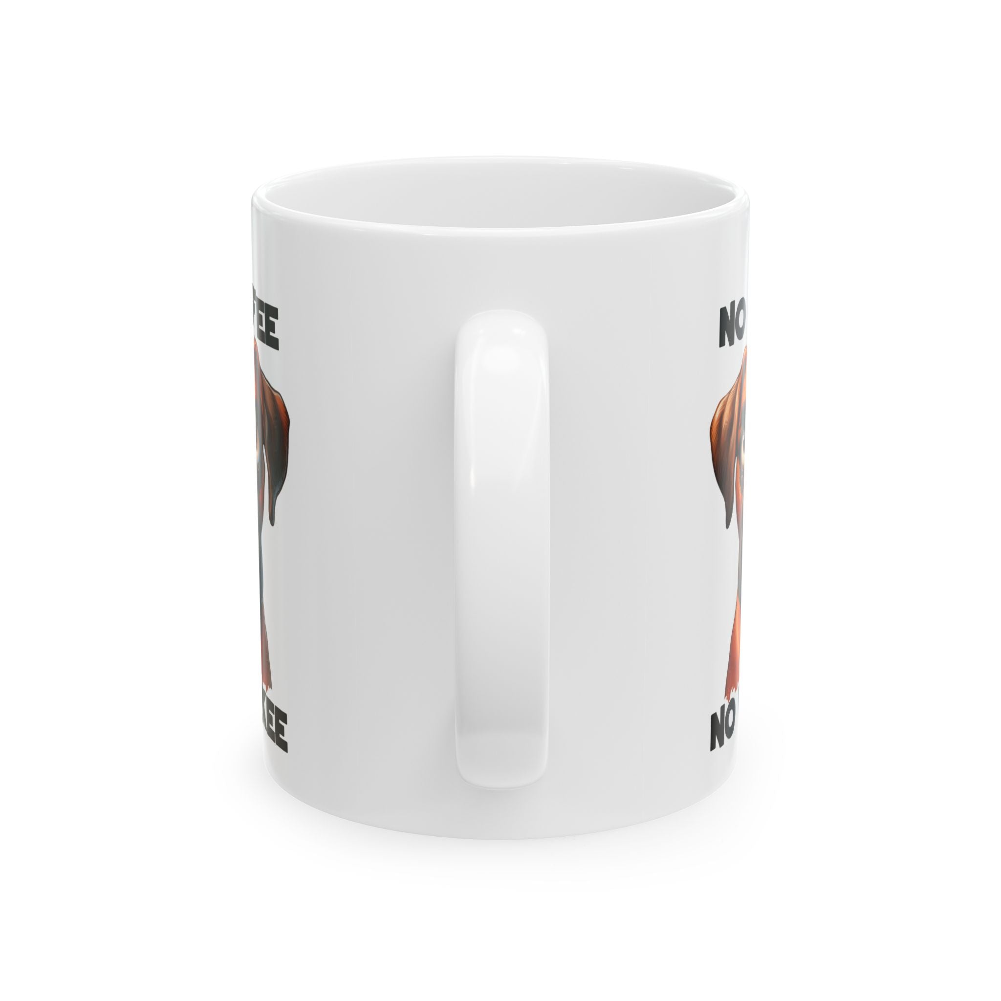 no coffee no workee funny dog Ceramic Mug, (11oz, 15oz)