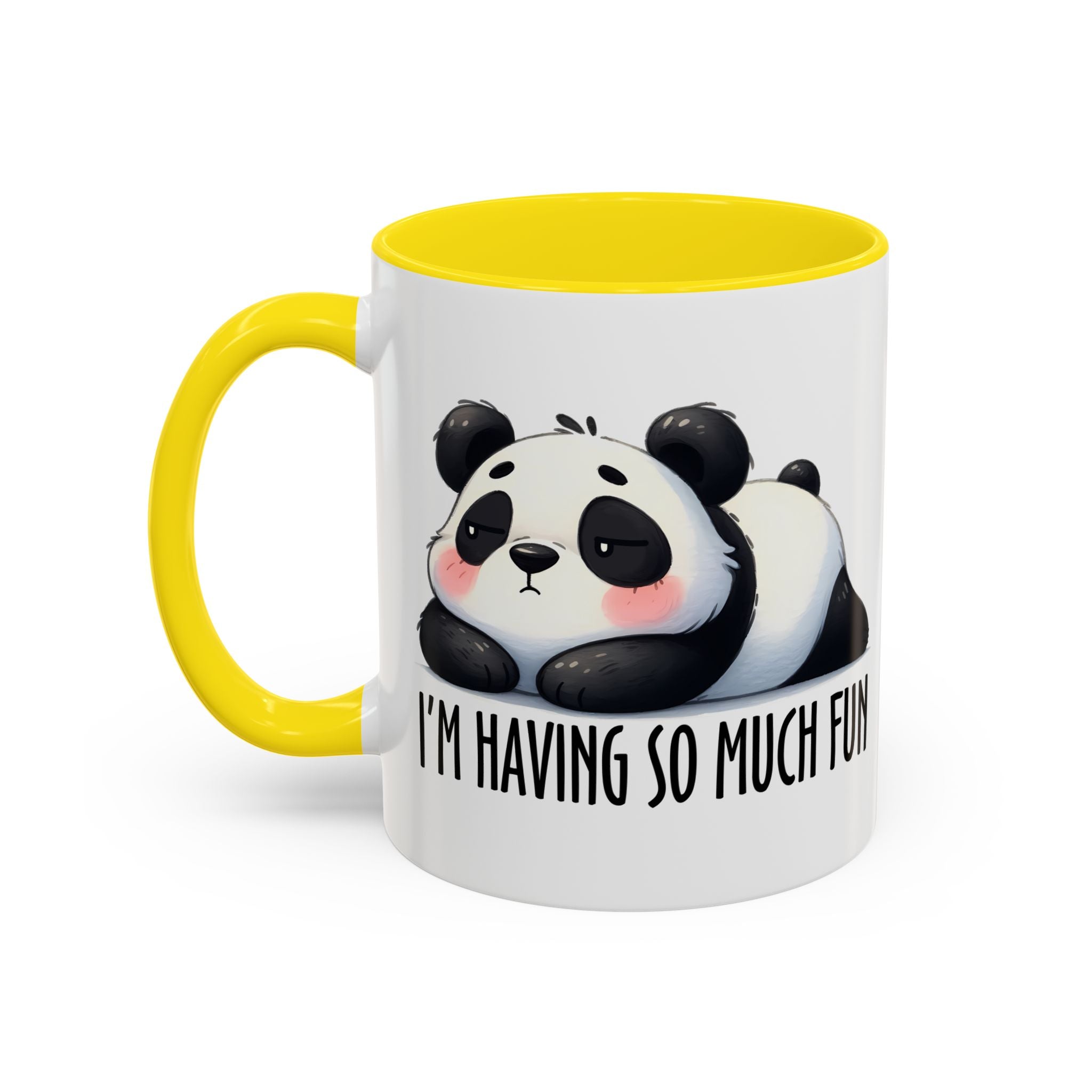 Cute Panda Coffee Mug – “I’m Having So Much Fun” Accent Mug (11/15 oz)