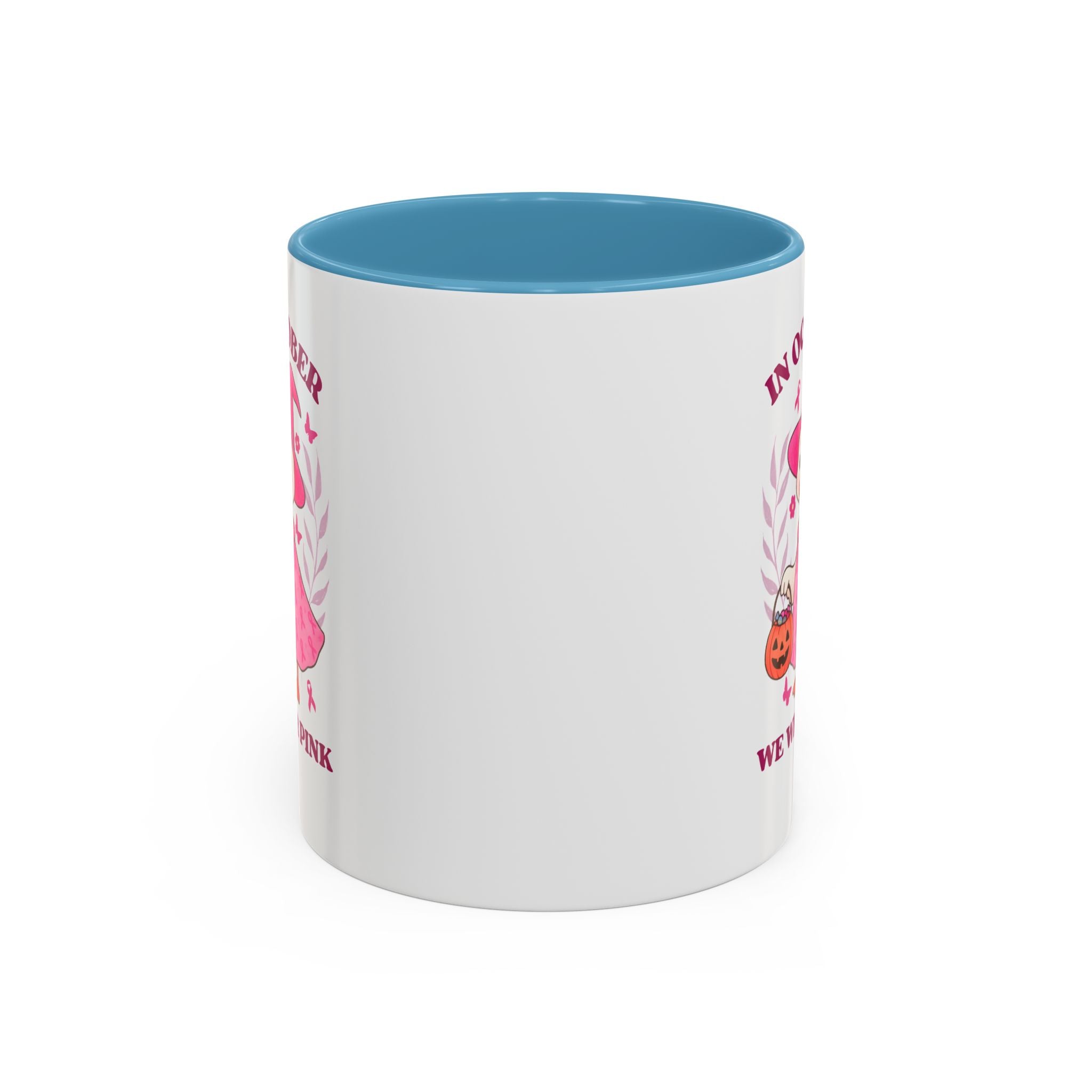 Halloween Breast Cancer Awareness Coffee Mug | October 2023 Gift, Pink Ribbon Mug, Spooky Coffee Cup, Cute Duck Mug, Fall Decor
