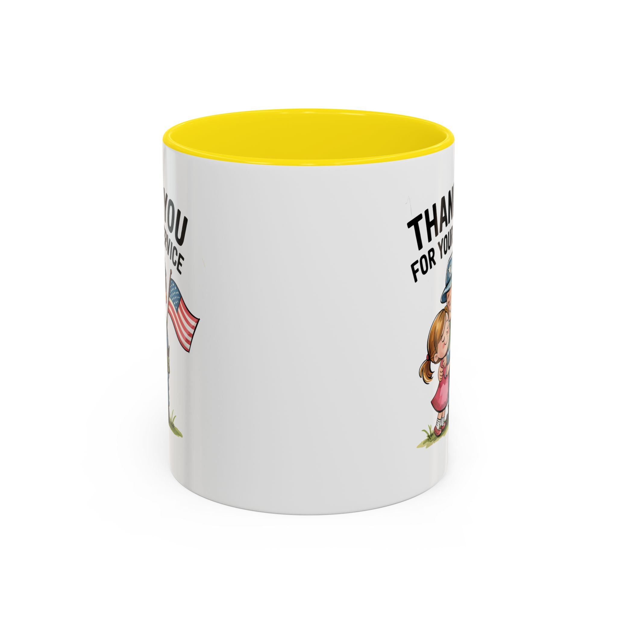 Thank You for Your Service Coffee Mug - 11oz & 15oz Accent Mugs for Veterans Appreciation