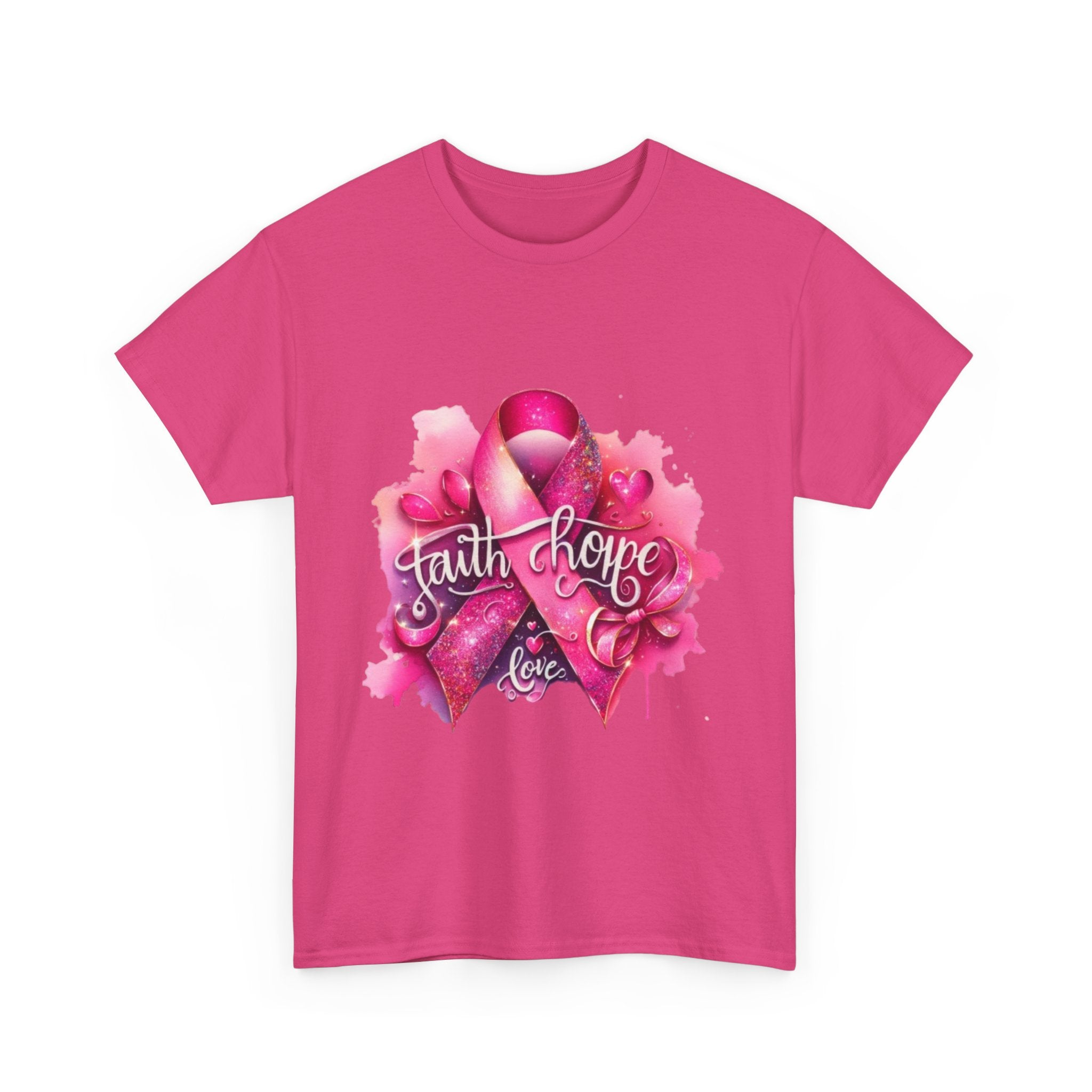Breast Cancer Awareness Tee, Faith and Hope Message Shirt, Support Shirt, Gift for Survivors, Inspirational T-Shirt