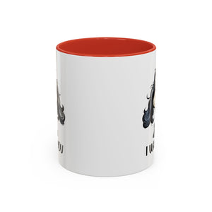 Dog Lover's Accent Coffee Mug - I Woof You, Pet Gift, Animal Lover Cup, Dog Mom Mug, Cute Dog Design, Fun Coffee Cup