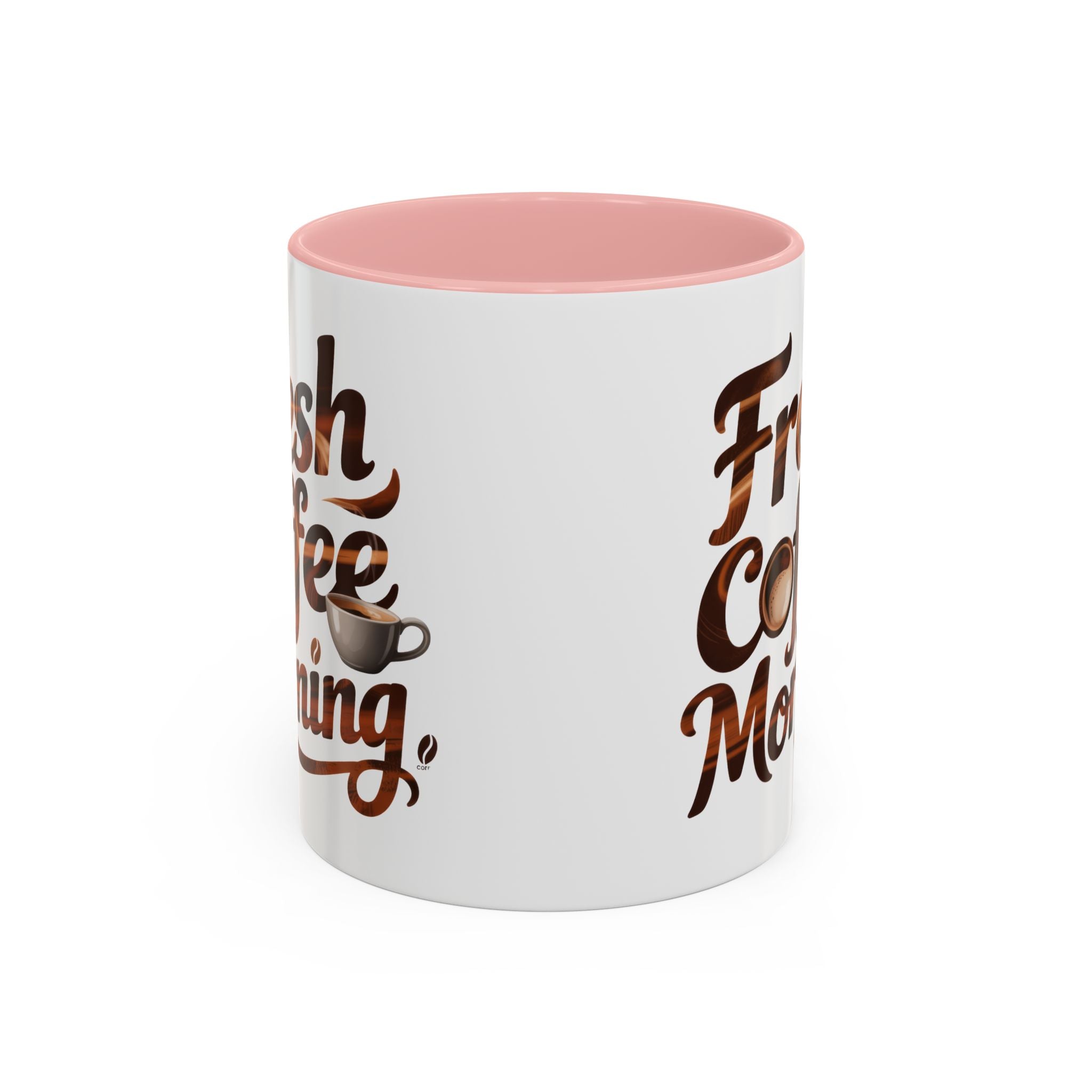 Morning Coffee Accent Mug - 'Fresh Coffee Morning' Design cup