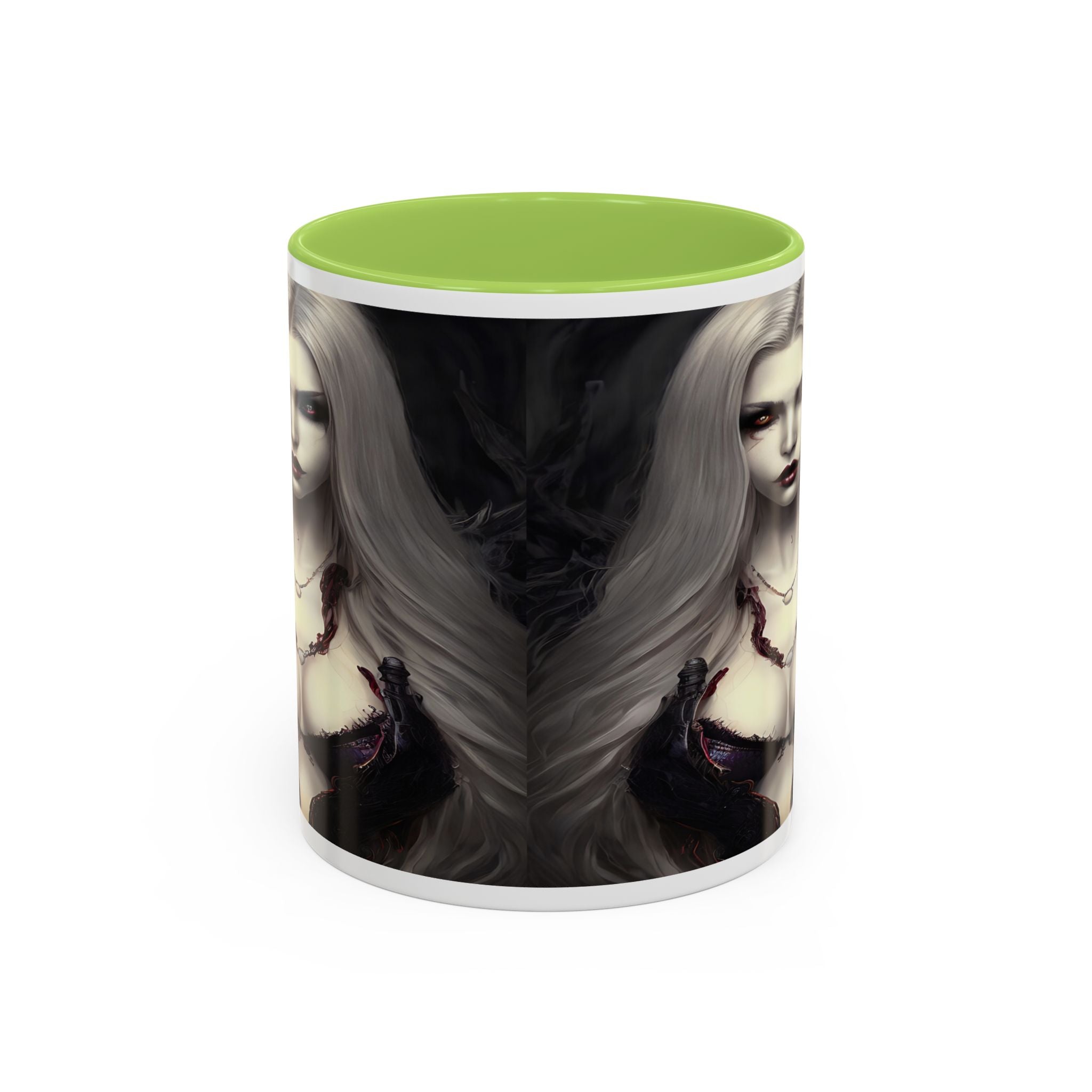 sexy busty woman vampire Gothic Fantasy Coffee Mug - 11oz & 15oz horror art