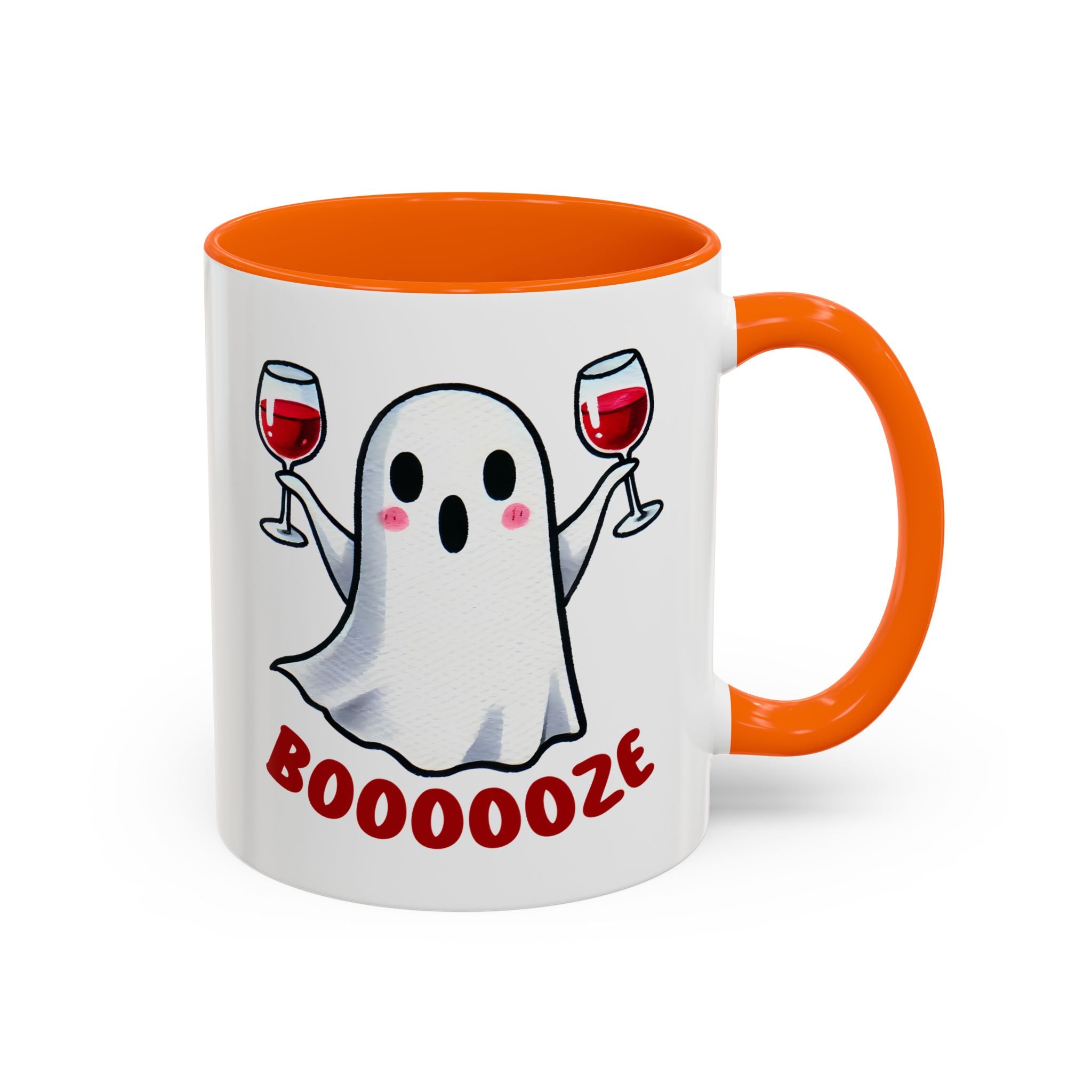 Boozy Ghost Accent Coffee Mug | Funny Halloween Tea Cup, Spooky Gift, Halloween Decor, Ghost Mug for Parties, Unique Drinkware