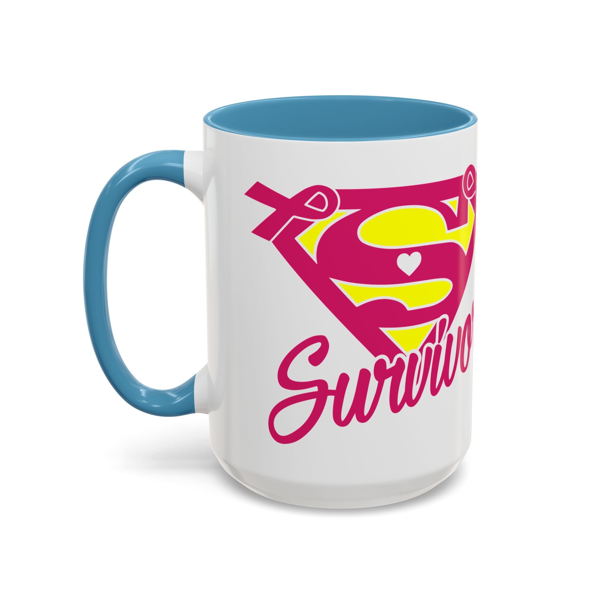 Survivor Mug 11oz & 15oz | Cancer Awareness, Motivational Gift, Empowerment, Superhero Theme, Unique Coffee Cup
