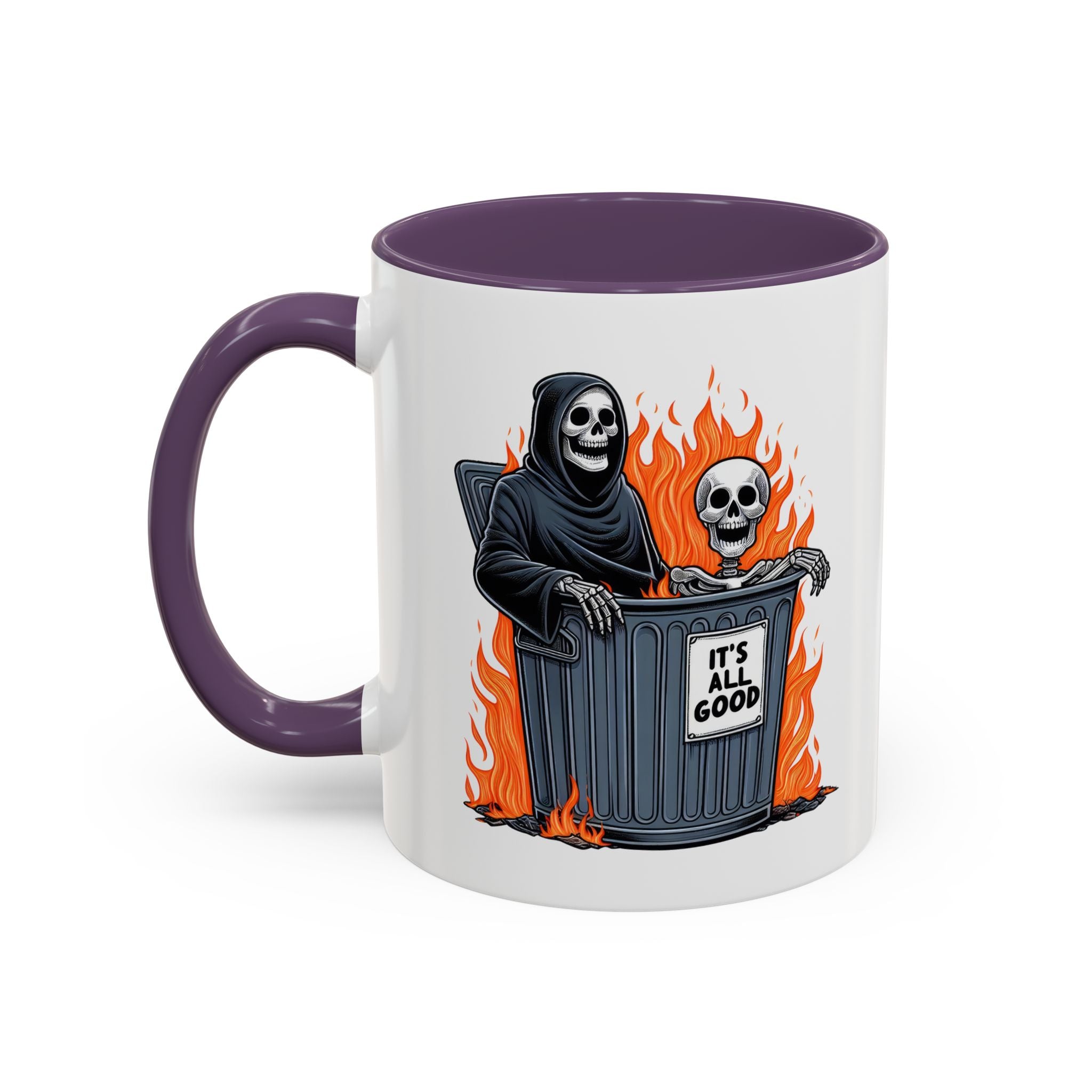 Funny Grim Reaper Coffee Mug - Perfect for Halloween, Gift for Friends, Quirky Kitchen Decor, Novelty Drinkware
