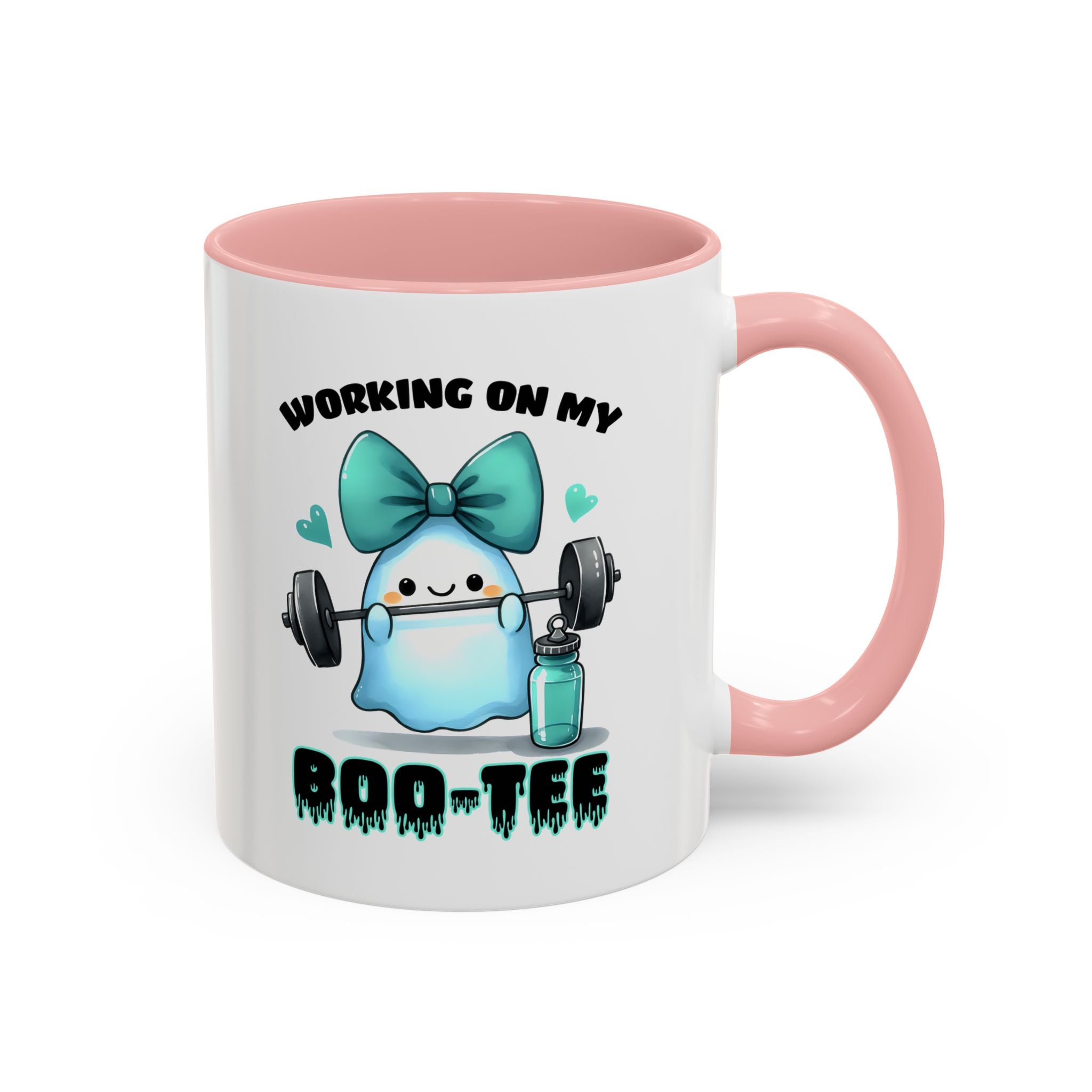 Fitness Motivation Coffee Mug, Workout Gift, Gym Decor, Boo-Tee Lover's Cup, Cute Ghost Mug