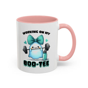 Fitness Motivation Coffee Mug, Workout Gift, Gym Decor, Boo-Tee Lover's Cup, Cute Ghost Mug