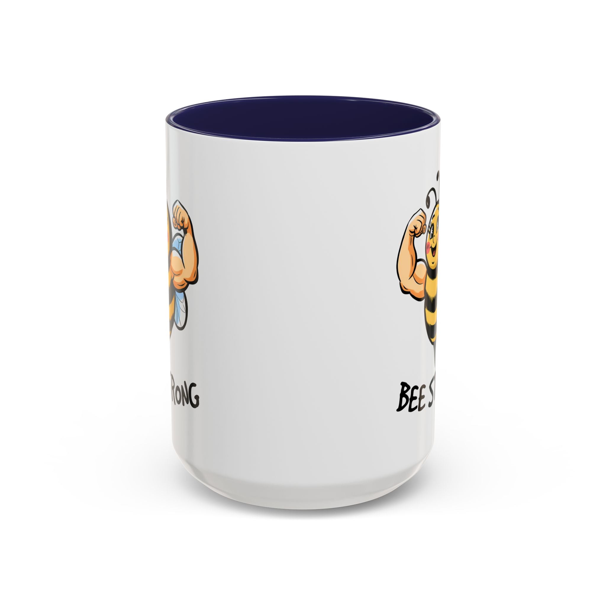 Bee Strong Accent Coffee Mug - Motivational Mug for Strength and mental health