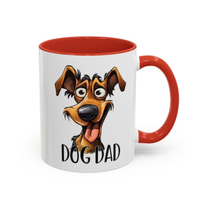 Dog Dad Accent Coffee Mug - Fun Gift for Dog Lovers, Pet Fathers, Father's Day, Birthday, Coffee Lovers
