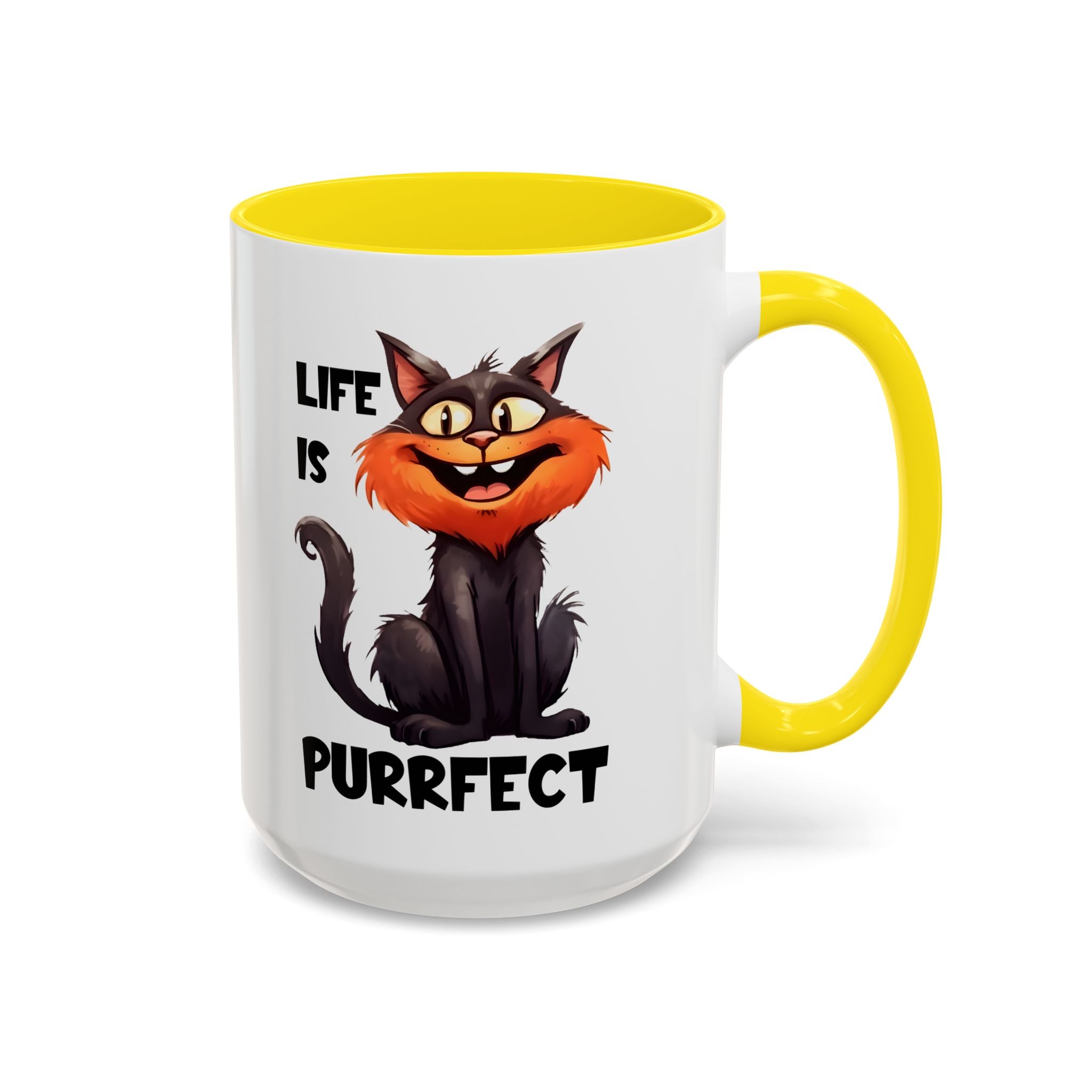 Purrfect Cat Accent Coffee Mug, Cat Lover Gift, Funny Drinkware, Cute Kitchen Accessory, Pet Owner Mug, Unique Gift Idea
