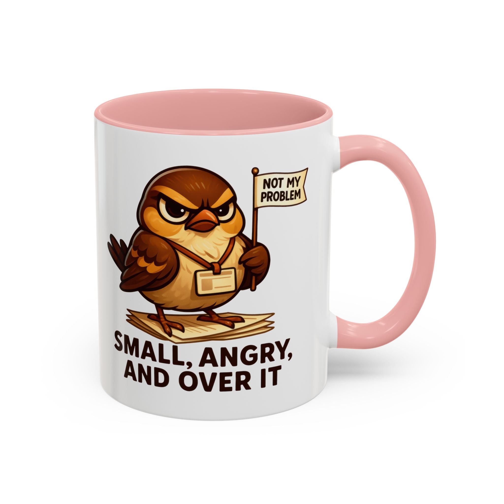 Funny Owl Coffee Mug, not my problem  Small Angry Owl Cup, Coffee Lover Present, Quirky Office
