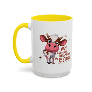 Funny Cow Coffee Mug – Perfect Gift for Farmers, Cow Lovers, Humor Fans, Cute Kitchen Decor, Office Coffee Cup