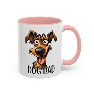 Dog Dad Accent Coffee Mug - Fun Gift for Dog Lovers, Pet Fathers, Father's Day, Birthday, Coffee Lovers