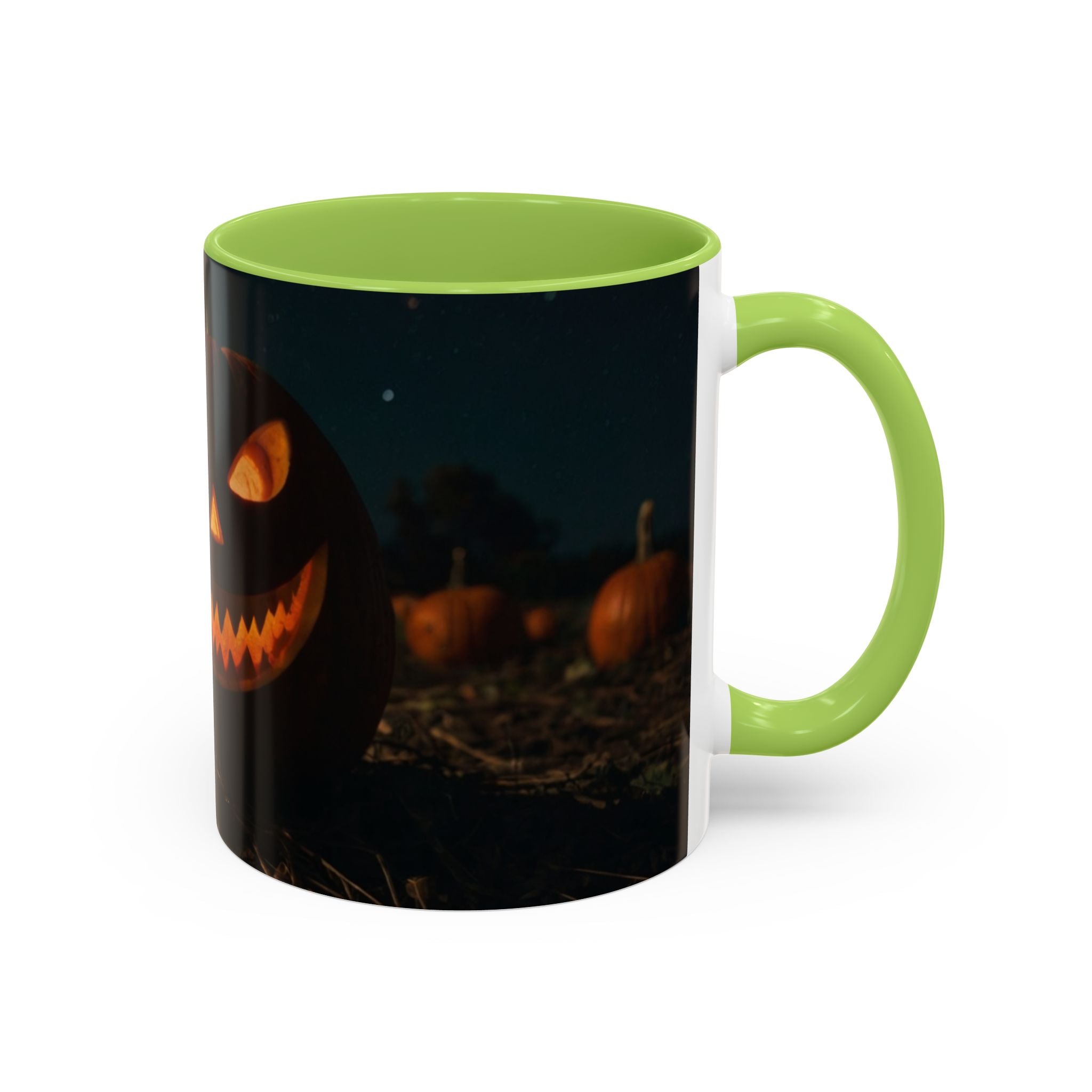 Halloween Pumpkin Accent Coffee Mug - Spooky Design for Fall Celebrations horror full moon