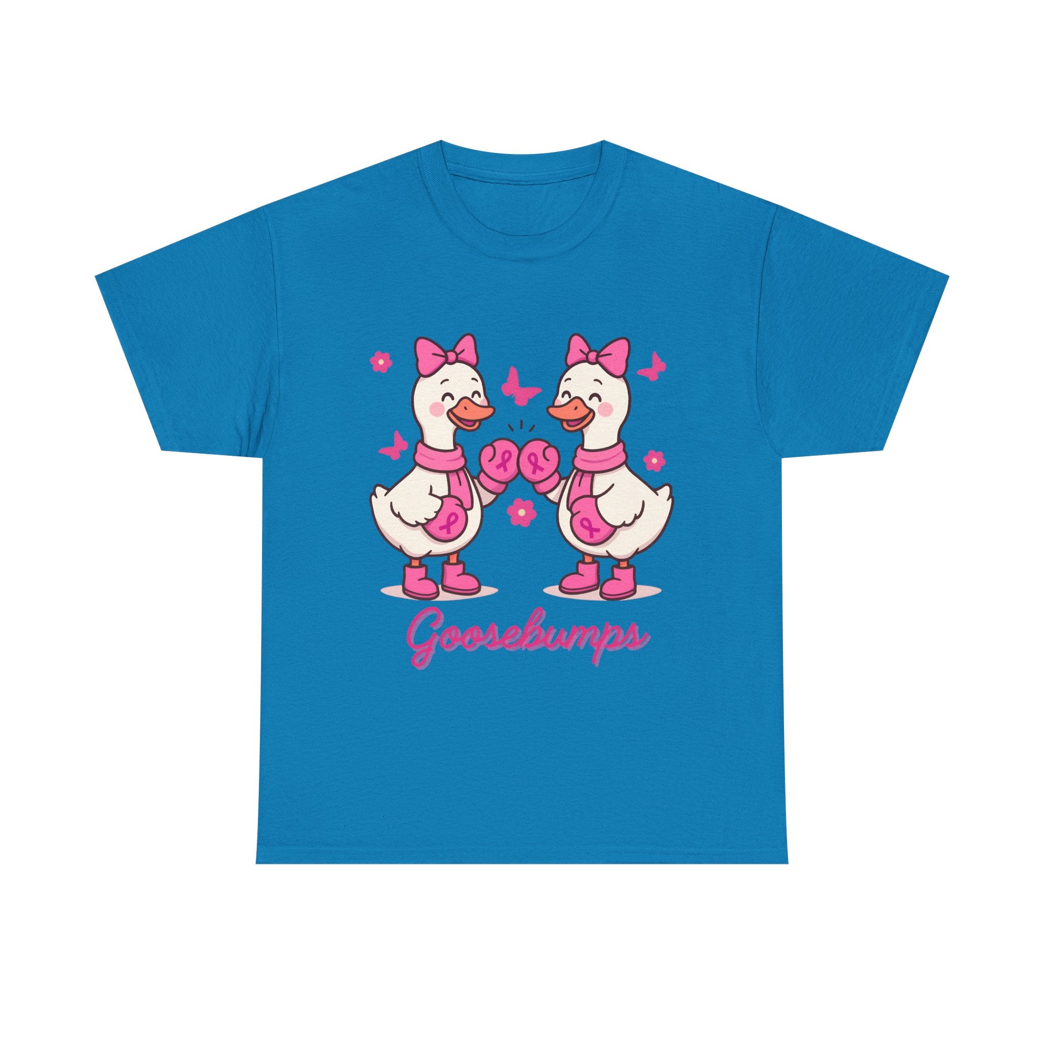 Cancer awareness Goosebumps Unisex Cotton Tee for Animal Lovers, Gift for Friends, Casual Wear,