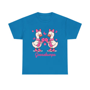 Cancer awareness Goosebumps Unisex Cotton Tee for Animal Lovers, Gift for Friends, Casual Wear,