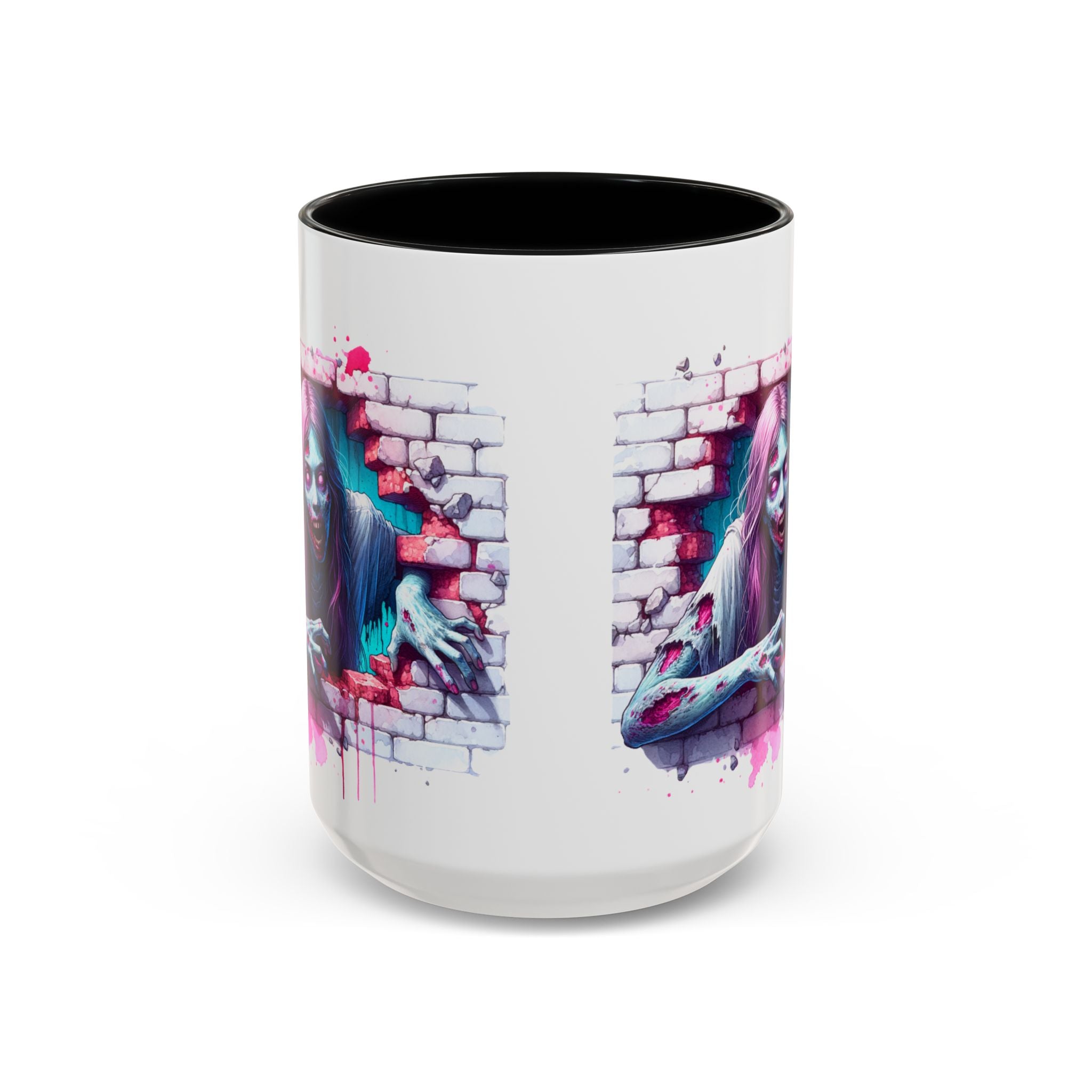 Spooky Zombie Accent Coffee Mug | Halloween Gift, Horror Decor, Unique Coffee Cup, Gothic Style, Zombie Art