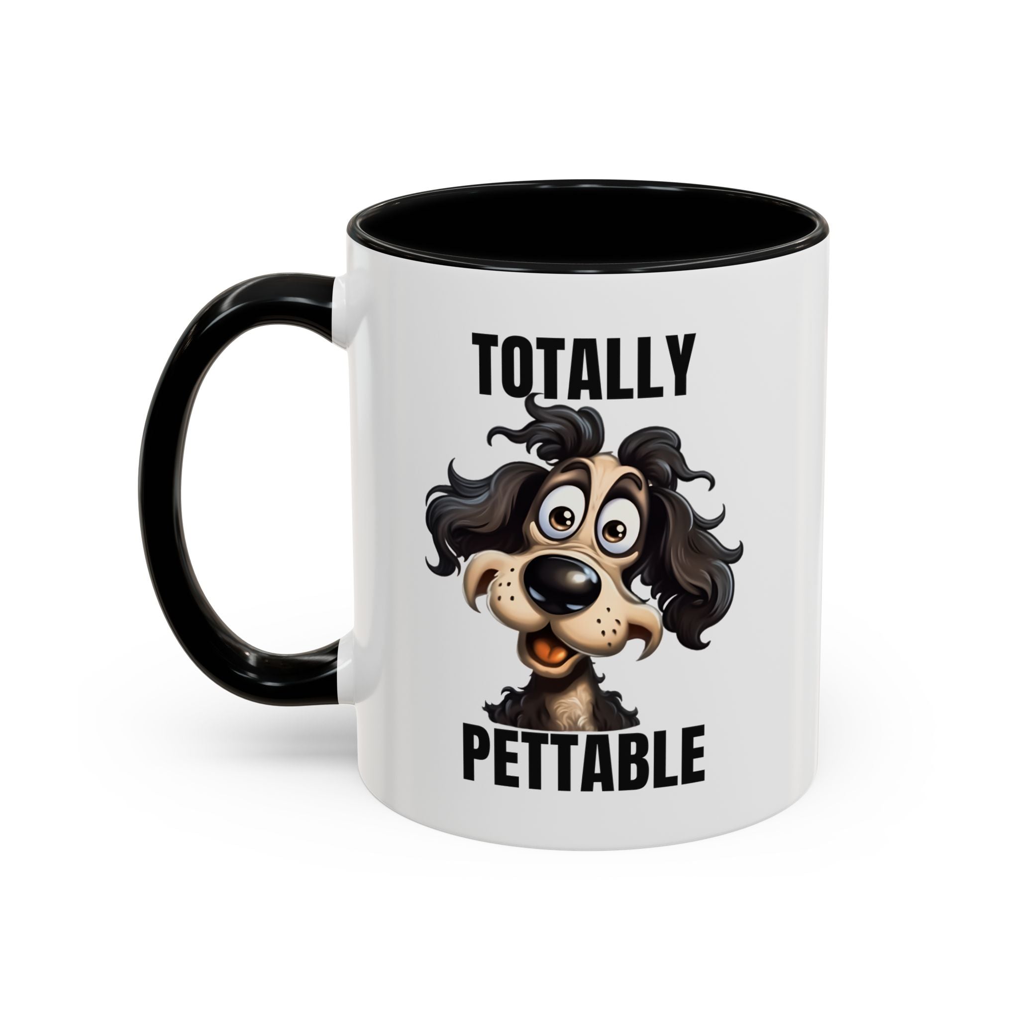 Totally Pettable Coffee Mug, Dog Lover Gift, Animal Print Mug, Funny Pet Mug, Customizable Coffee Cup, Gift for Pet Owners